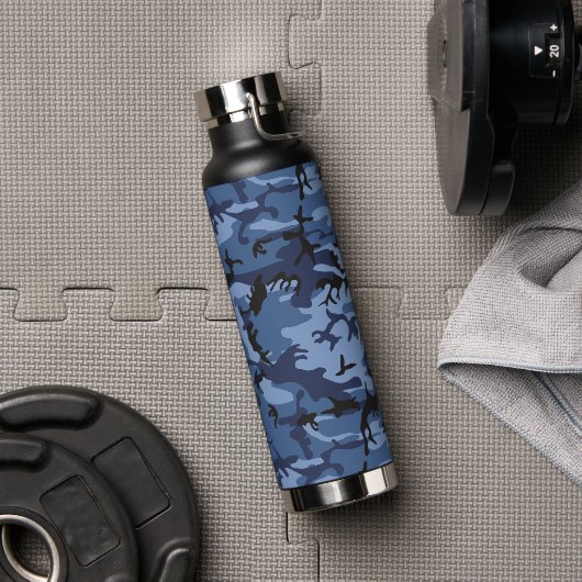 Marine Blauwe Camouflage, Militair, Leger Waterfles (Gym)