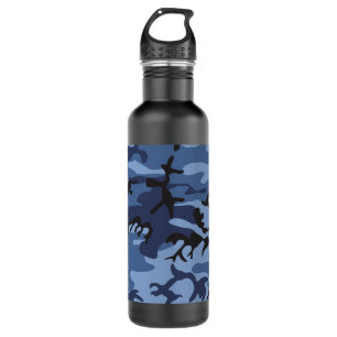 Marine Blauwe Camouflage, Militair, Leger Waterfles