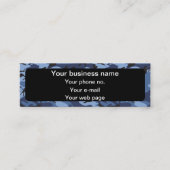 Marine blauwe camouflage, militair patroon, leger mini visitekaartje (Voorkant)