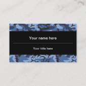 Marine blauwe camouflage, militair patroon, leger visitekaartje (Achterkant)