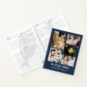 Marine Blauwe Foto Collage Familie Recepten Notitieboek (Binnen)