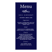 Marine blauwe foto leuke feiten verjaardagsmenu ka reclamekaart (Voorkant)