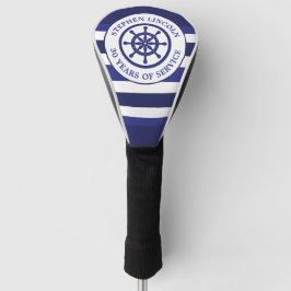 Marine Blauwe Kapiteinswiel Service Jaren Pensioen Golfheadcover