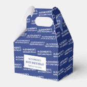 Marine Blauwe Naam & Leeftijd Verjaardag Favoriete Bedankdoosjes (Achterkant)