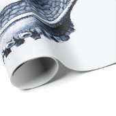 Marine blauwe octopus illustratie door Ernst Haeck Cadeaupapier (Rol Hoek)