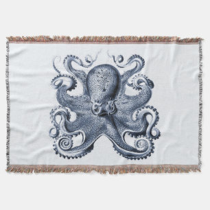 Marine blauwe octopus illustratie door Ernst Haeck Deken