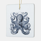 Marine blauwe octopus illustratie door Ernst Haeck Keramisch Ornament (Links)