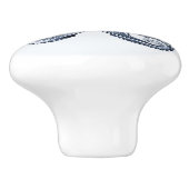 Marine blauwe octopus illustratie door Ernst Haeck Keramische Knop (Zijkant)