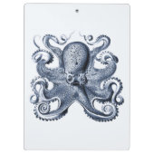 Marine blauwe octopus illustratie door Ernst Haeck Klembord (Achterkant)