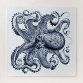 Marine blauwe octopus illustratie door Ernst Haeck Legpuzzel (Horizontaal)