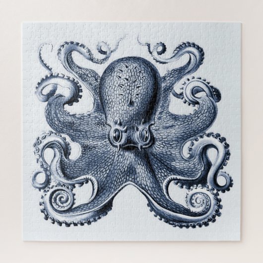 Marine blauwe octopus illustratie door Ernst Haeck Legpuzzel (Verticaal)