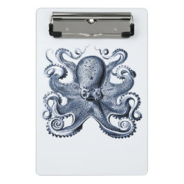 Marine blauwe octopus illustratie door Ernst Haeck Mini Klembord