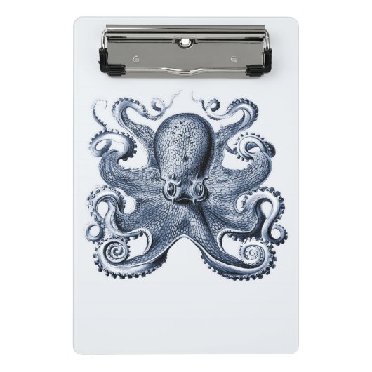 Marine blauwe octopus illustratie door Ernst Haeck Mini Klembord (Voorkant)