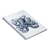 Marine blauwe octopus illustratie door Ernst Haeck Notitieboek (Rechterzijde)