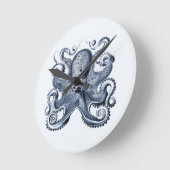 Marine blauwe octopus illustratie door Ernst Haeck Ronde Klok (Hoek)