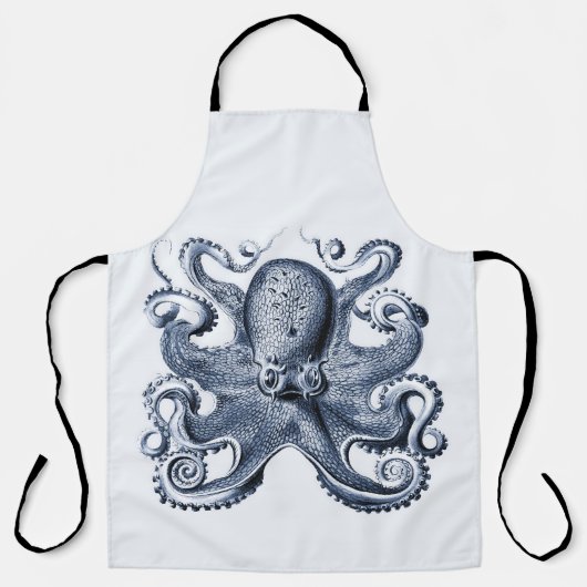 Marine blauwe octopus illustratie door Ernst Haeck Schort (Voorkant)