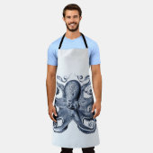 Marine blauwe octopus illustratie door Ernst Haeck Schort (Gedragen)