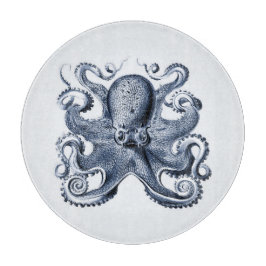Marine blauwe octopus illustratie door Ernst Haeck Snijplank