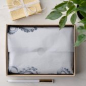 Marine blauwe octopus illustratie door Ernst Haeck Tissuepapier (Geschenk)