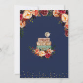 Marine blauwe reisuitnodiging kaart (Achterkant)