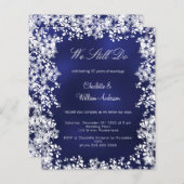 Marine blauwe sneeuwvlokken gelofte vernieuwing ui (Voorkant / Achterkant)