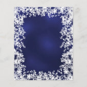 Marine blauwe sneeuwvlokken gelofte vernieuwing ui (Achterkant)