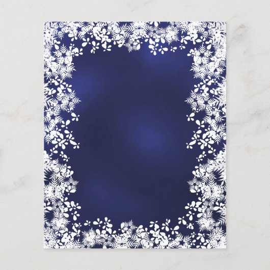 Marine blauwe sneeuwvlokken gelofte vernieuwing ui (Achterkant)