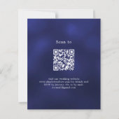 Marine blauwe sneeuwvlokken winter bruiloft QR uit (Achterkant)