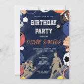 Marine blauwe sport jongens Verjaardag Kaart (Voorkant)