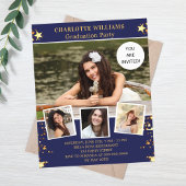 Marine blauwe sterren foto afstuderen partij uitno