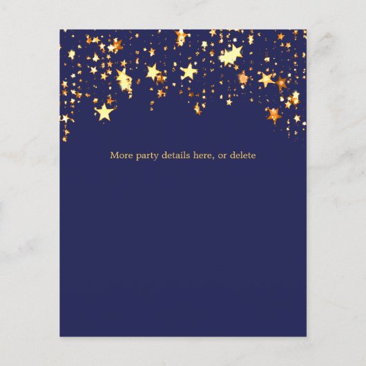 Marine blauwe sterren foto afstuderen partij uitno (Achterkant)