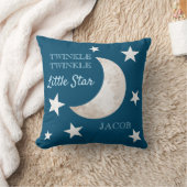 Marine Blauwe Sterren Maan Twinkle Twinkle Little Kussen (Deken)