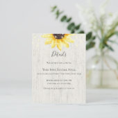 Marine Blauwe Zonnebloem en verlichting Rustieke b Kaart (Staand voorkant)