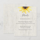 Marine Blauwe Zonnebloem en verlichting Rustieke b Kaart (Voorkant / Achterkant)