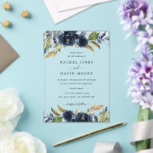 Marine Bloemblad Clear Acryl Huwelijksuitnodiging Uitnodigingen (Insitu (Huwelijk))