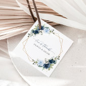 Marine Bloemen, Blauwe Bloemen, Boho, Bloemen brui Bedankjes Labels