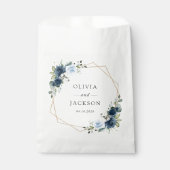 Marine Bloemen, Blauwe Bloemen, Boho, Bloemen brui Bedankzakje (Voorkant)