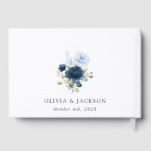 Marine Bloemen, Blauwe Bloemen, Boho, Bloemen brui Gastenboek (Achterkant)