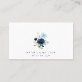 Marine Bloemen, Blauwe Bloemen, Boho, Bloemen brui Plaatskaartje (Achterkant)