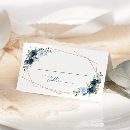 Marine Bloemen, Blauwe Bloemen, Boho, Bloemige Bru Plaatskaartje