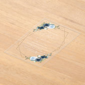 Marine Bloemen, Blauwe Bloemen, Groen, Zoet 16 Acryl Uitnodigingen (Laagn)