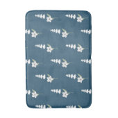 Marine Bloemen Boheems Botanisch Patroon Badmat (Voorkant Verticaal)