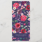 Marine Bloemen Bruiloft Menu (Achterkant)
