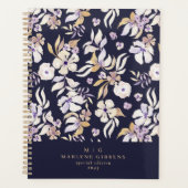Marine bloemen, goud monogram, herfst planner (Voorkant)