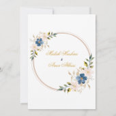 Marine Bloemen Goud Moslim Islamitische Arabische  Kaart (Achterkant)