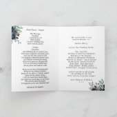 Marine bloemen huwelijksceremonie orde van dienst programma (Binnen)