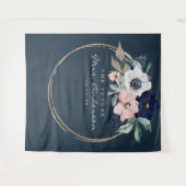 Marine Bloemen Toekomstige Mrs Bruiloft Backdrop Wandkleed (Voorkant (horizontaal))