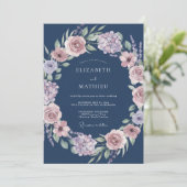 Marine Bloemensling Romance Trouwen Kaart (Staand voorkant)