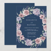 Marine Bloemensling Romance Trouwen Kaart (Voorkant / Achterkant)