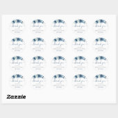 Marine bloemige bruiloftsshower favor stickers (Vel)